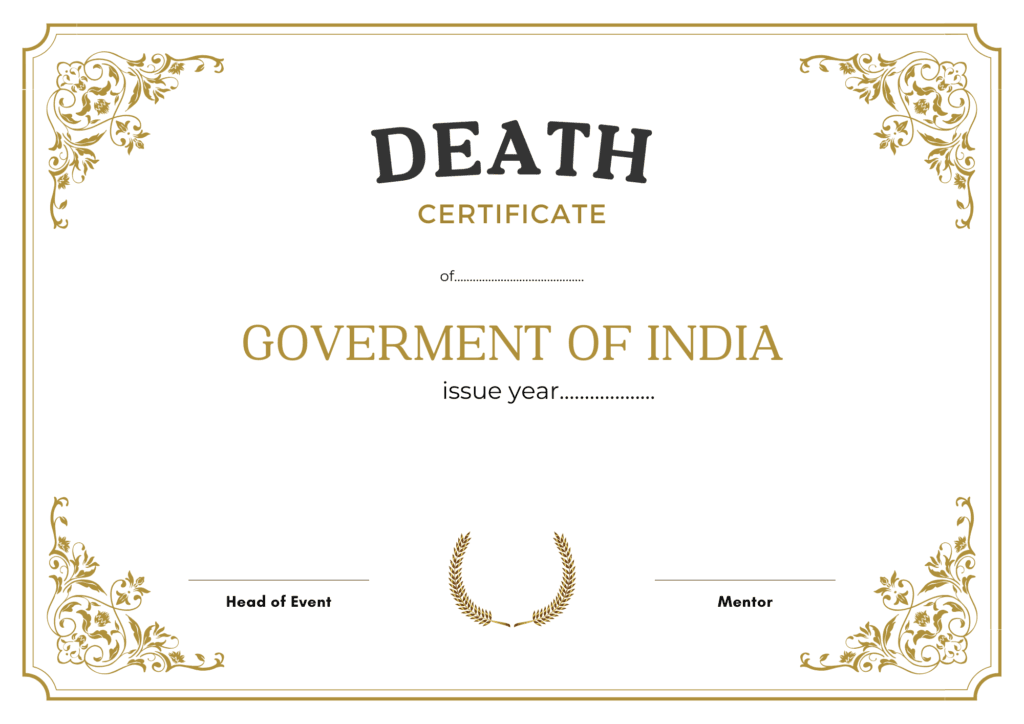 DEATH CERTIFICATE​